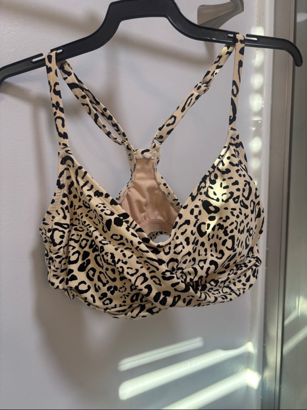 Kona Sol Leopard Print Bralette - Beige & Black